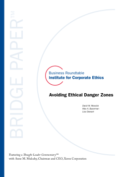 Avoiding Ethical Danger Zones - Business Roundtable Institute for