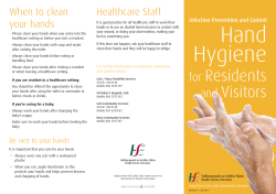 Hand Hygiene for Residents and Visitors