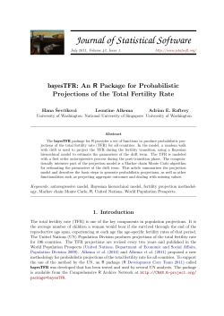 An R package for Probabilistic Projections of the Total Fertility Rate