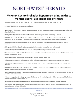 McHenry County Probation Department using anklet to monitor