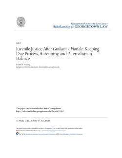 Juvenile Justice After Graham v. Florida: Keeping Due Process
