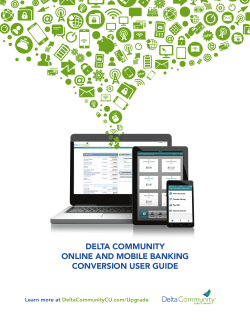 delta community online and mobile banking conversion user guide