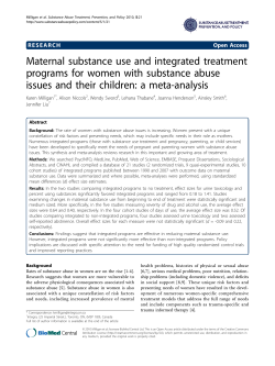 Maternal substance use and integrated treatment programs for