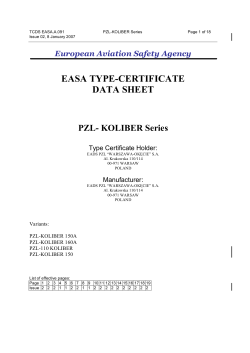 EASA TYPECERTIFICATE DATA SHEET
