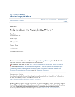 Millennials on the Move, but to Where?