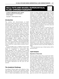 oils, fats and waxes: supercritical fluid