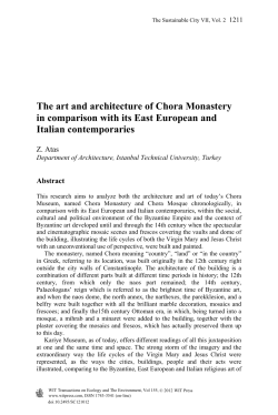 The art and architecture of Chora Monastery in