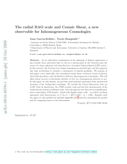 The radial BAO scale and Cosmic Shear, a new observable for