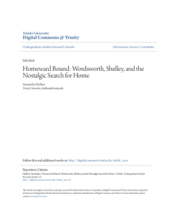 Homeward Bound: Wordsworth, Shelley, and the Nostalgic Search