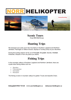 Scenic Tours Hunting Trips Fishing Trips