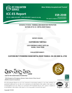 ICC-ES Evaluation Report ESR-2048