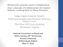 Richmond`s Juvenile Justice Collaborative