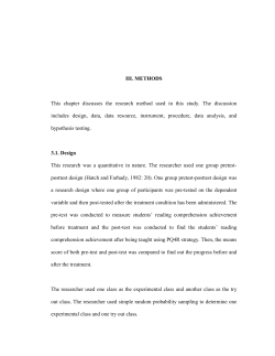 III. METHODS This chapter discusses the research method used in