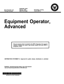 Equipment Operator, Advanced