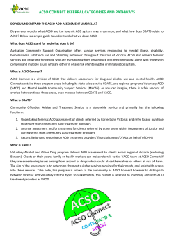 acso connect referral categories and pathways