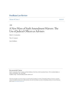 A New Wave of Sixth Amendment Waivers