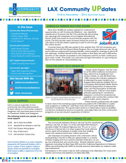 LAX Community UPdates - Los Angeles World Airports