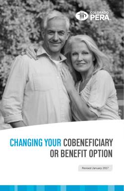 Changing Your Cobeneficiary or Benefit Option