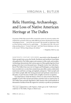 Relic Hunting, Archaeology, and Loss of Native American