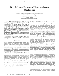 Bundle layer end-to-end retransmission mechanism