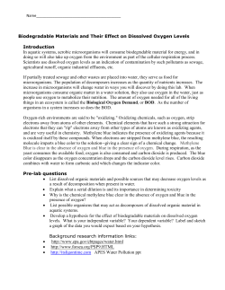 Biodegradable Materials and Their Effect on Dissolved Oxygen