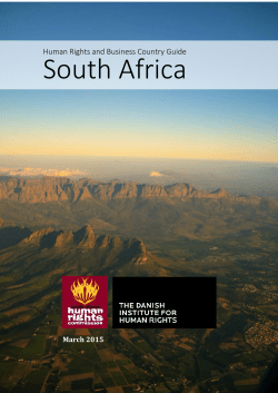 Human Rights and Business Country Guide South Africa