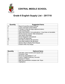 Central Middle School Supply List 2017-18