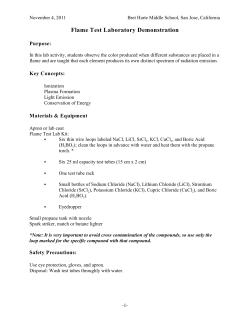 Flame Test Laboratory Demonstration