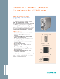 Ionpure&reg; LX-Z Industrial Continuous Electrodeionization (CEDI