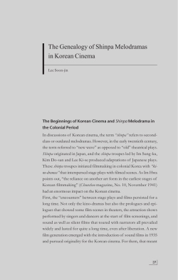 The Genealogy of Shinpa Melodramas in Korean Cinema