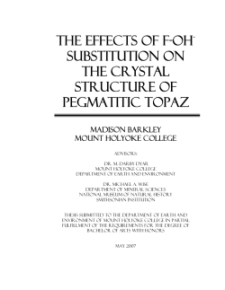 The effects of F-OH- Substitution on the crystal structure of