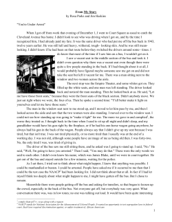 1 From My Story by Rosa Parks and Jim Haskins "You`re Under