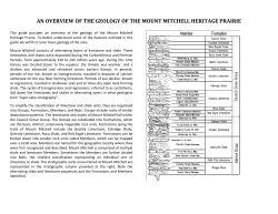 an overview of the geology of the mount mitchell heritage prairie
