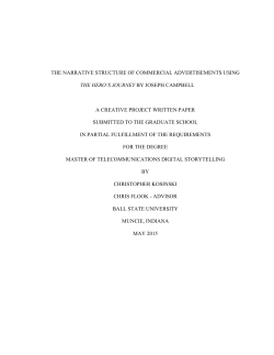 the narrative structure of commercial advertisements using the