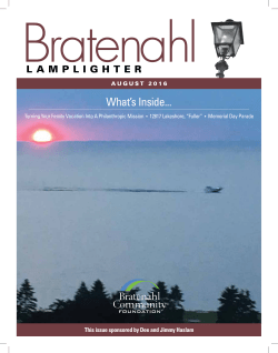 August 2016 - Bratenahl Community Foundation