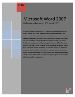 M icrosoft W ord 2007