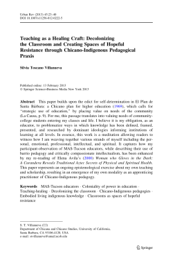 Teaching as a Healing Craft: Decolonizing the Classroom and