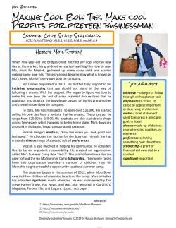 Making Cool Bow Ties Make cool Profits for preteen businessman