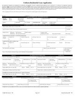 Uniform Residential Loan Application Interactive (Form 1003): PDF