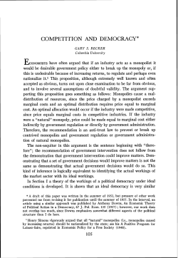 competition and democracy