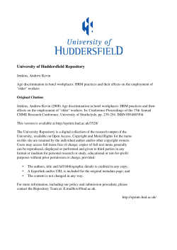 Age discrimination in hotel employment: Human Resource