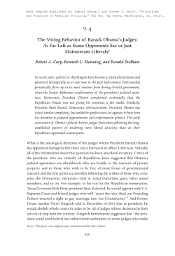 9-4 The Voting Behavior of Barack Obama`s Judges: As Far Left as