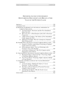 Distorting Access to Government