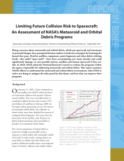 Limiting Future Collision Risk to Spacecraft