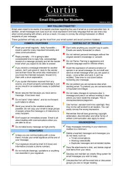 Email Etiquette for Students []