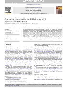 Geochemistry of Cretaceous Oceanic Red Beds &mdash; A synthesis