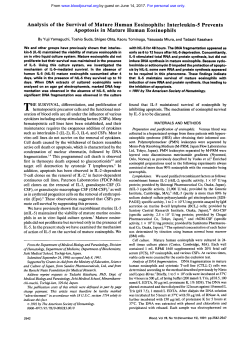 Analysis of the Survival of Mature Human Eosinophils: Interleukin