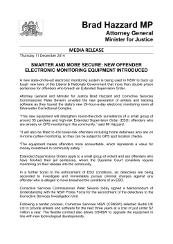 new offender electronic monitoring equipment introduced