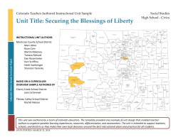 Unit Title: Securing the Blessings of Liberty