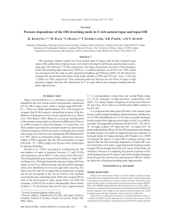 Pressure dependence of the OH-stretching mode in F